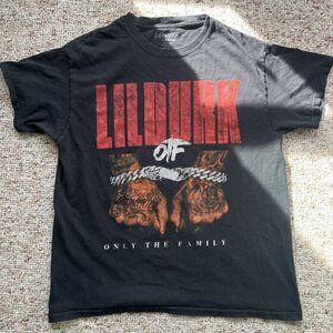 Lil Durk Only The Family Black T Shirt Mens Size Large  Rapper Music Hip Hop